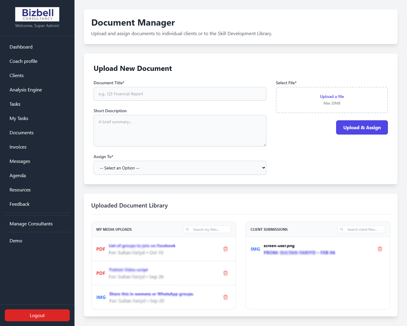 Secure Document & Milestone Manager